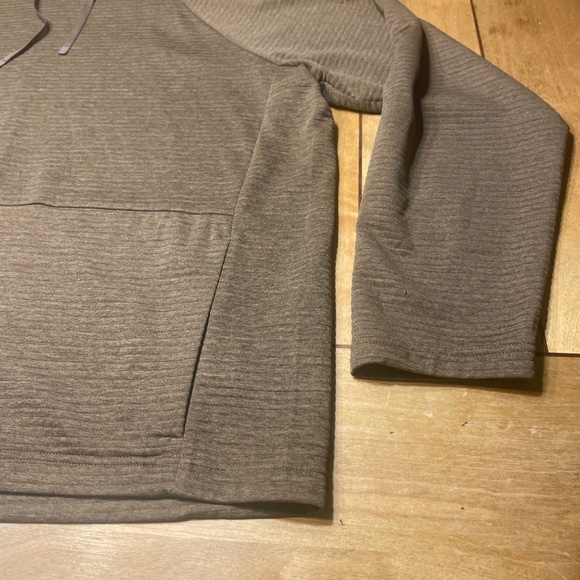 REI Co-Op Cooperative Long Way Home Hoodie Brown Ribbed Sweatshirt XXL - Picture 3 of 16
